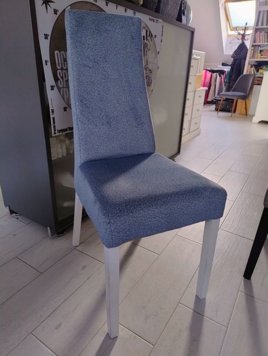Krzesło w ładnym design, tapicerka zamszowa