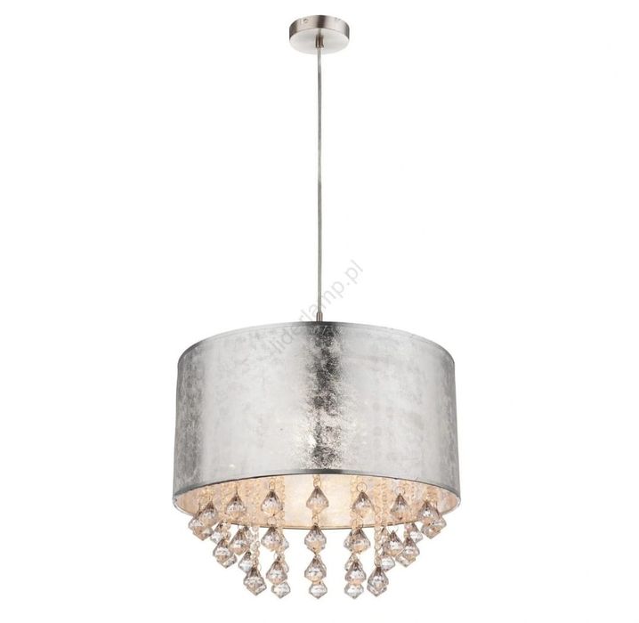 Lampa/żyrandol na lince, srebrny z kryształkami GLOBO LIGHTING