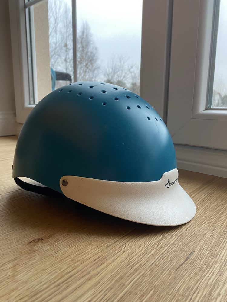 Kask jeździecki niebieski fouganza