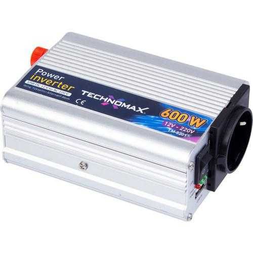 Інвертор (перетворювач напруги) 12v-220v 600w TECHNOMAX  (Туреччина)