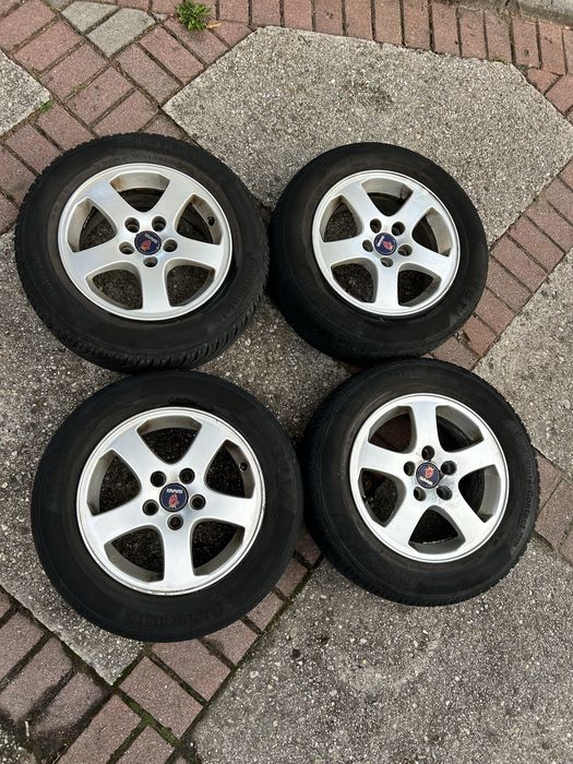 4x felga aluminiowa 15” 5x110 ET 41 SAAB z oponami zimowymi