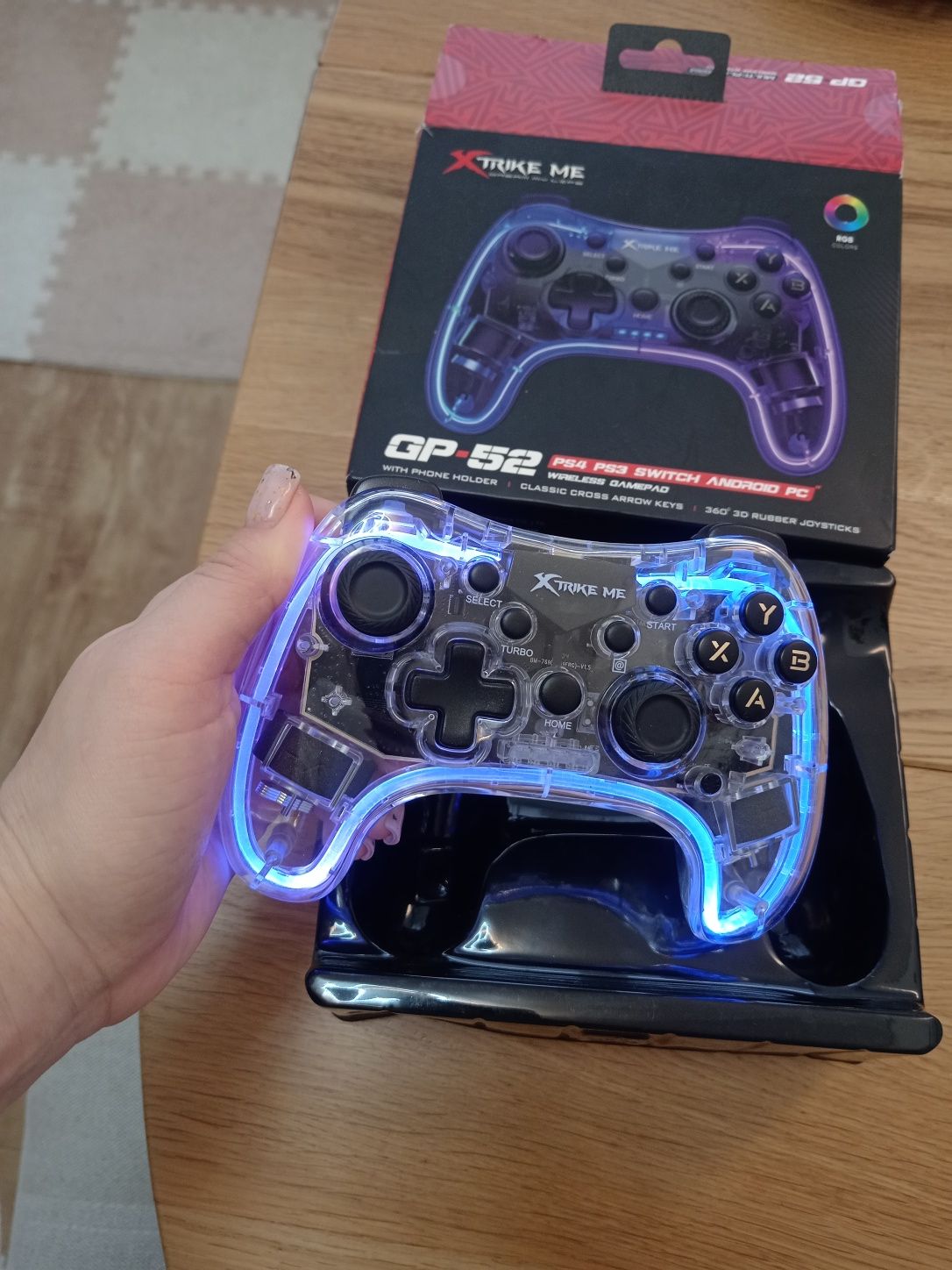 Геймпад Xtrike ME GP-52 Bluetooth RGB PS4/IOS/Android/PC/Nintendo