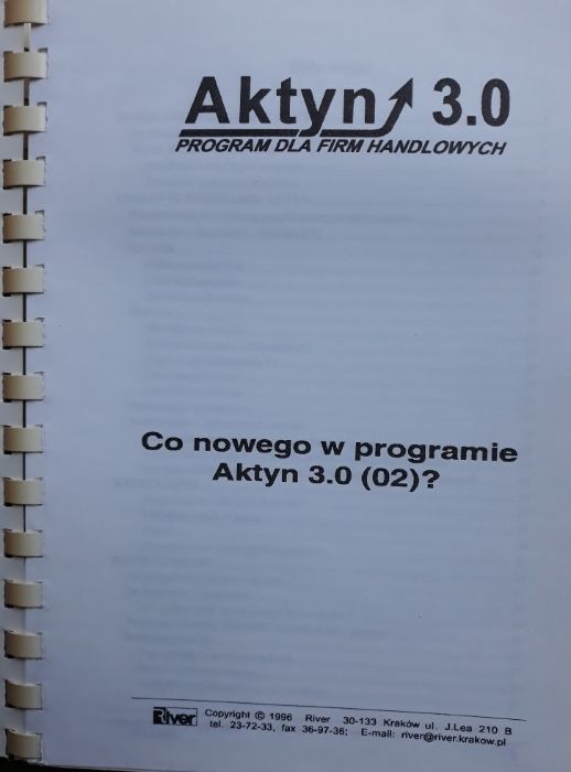 Program dla firm handlowych Aktyn 3.0 (wersja POLO i OMEGA)