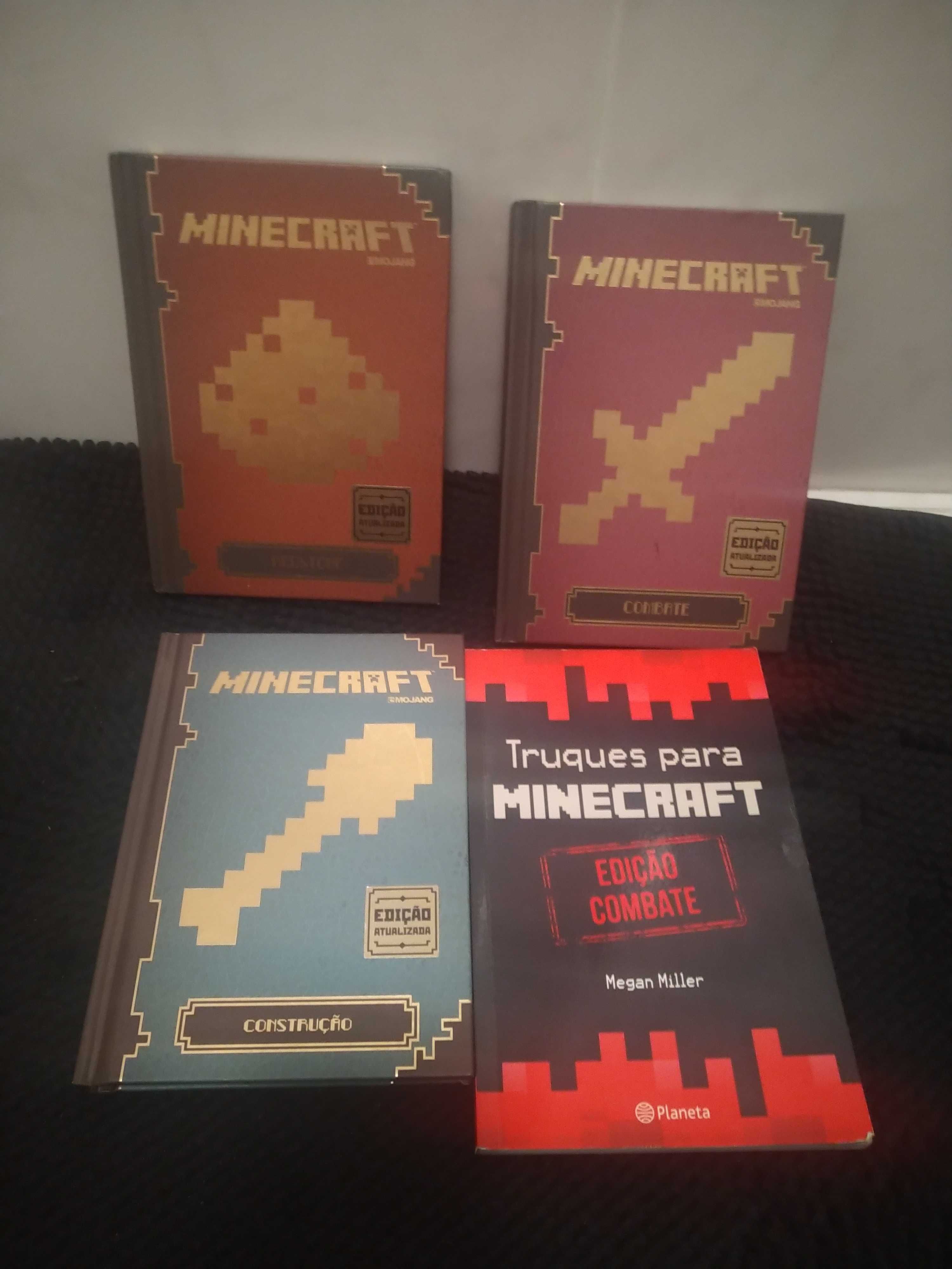 4 livros sobre minecraft oficiais novos