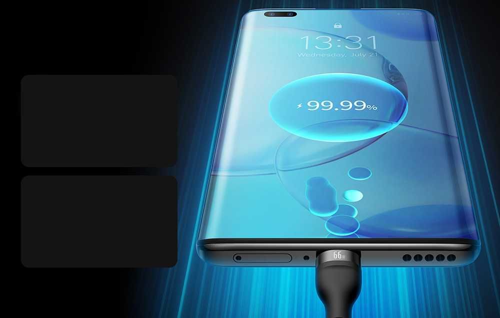 Baseus Flash II Mocny Kabel 3w1 USB C/iPhone/Micro 66W 1,2m Sklep Wawa
