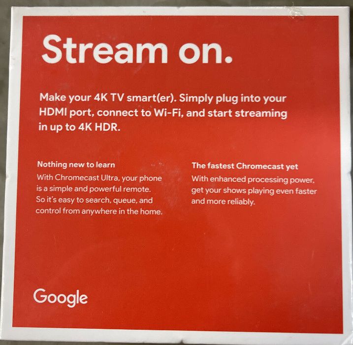 Google Chromecast Ultra 4K, оригінал