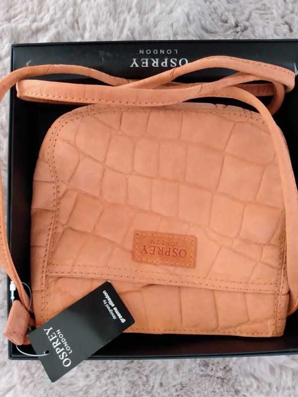 Koralowa torebka 100% skora Osprey London