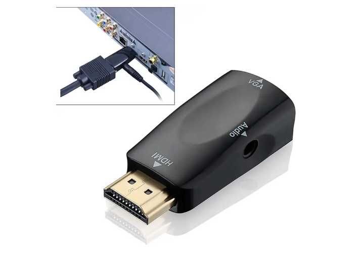 Конвертер переходник  HDMI to VGA с аудио , адаптер HDMI  на VGA