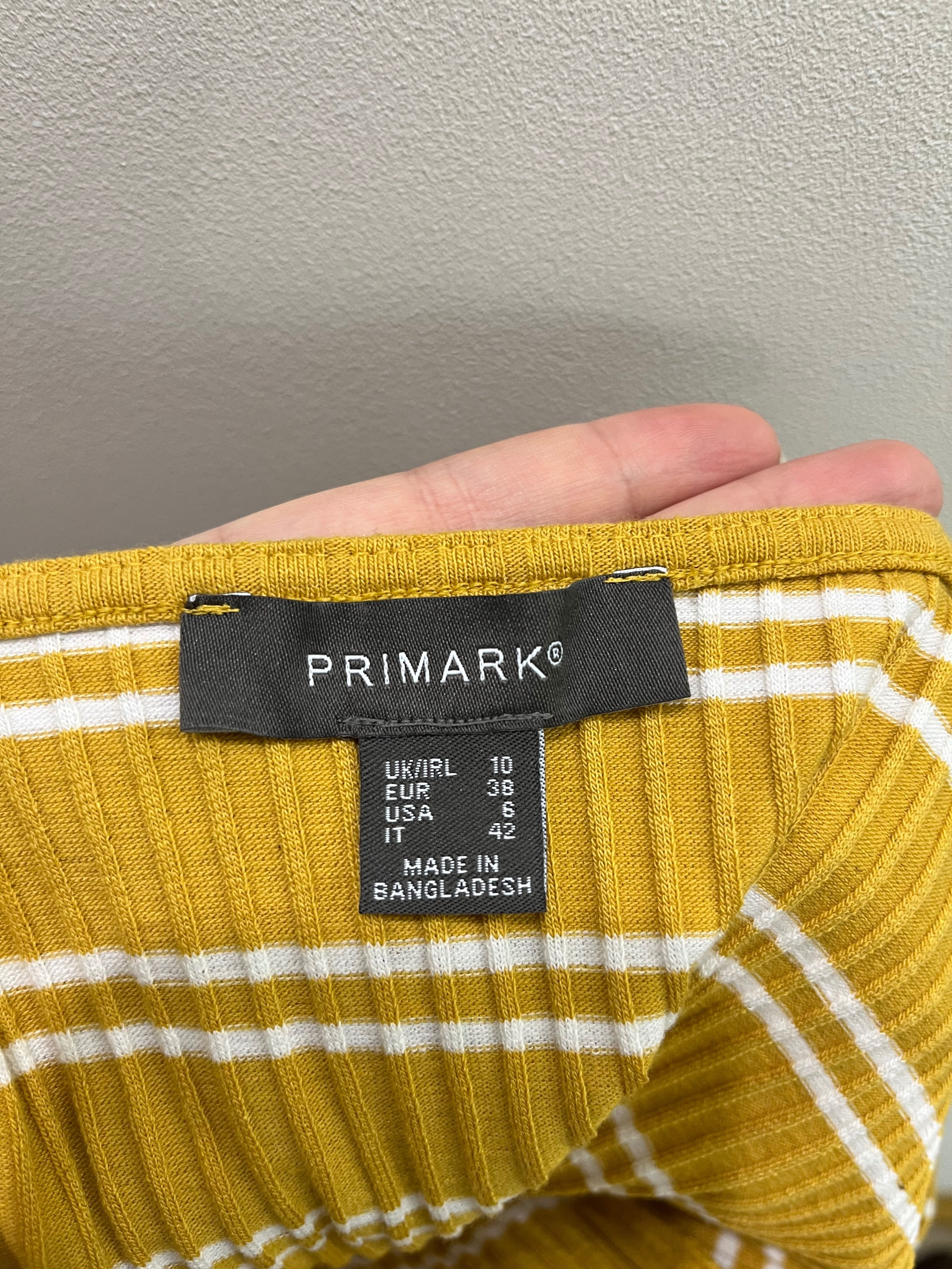 Трикотажне плаття в рубчик primark гірчичне.