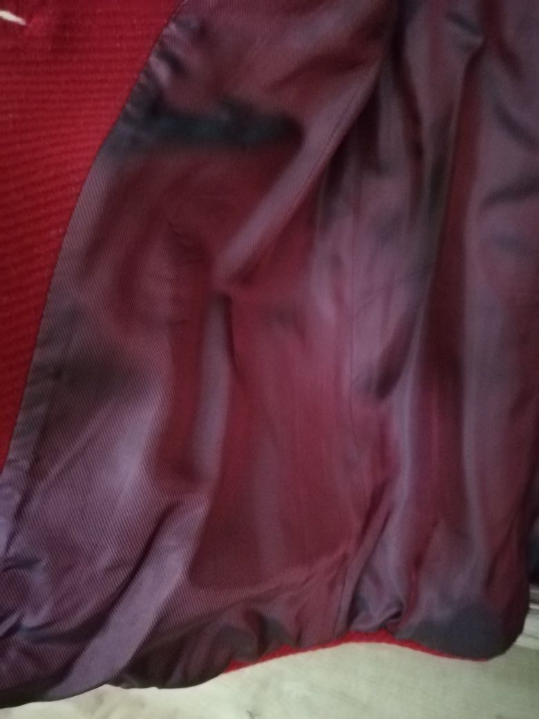 Karen Millen Płaszcz czerwony wełniany M