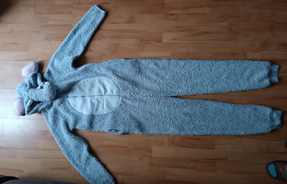 Kombinezon pajac piżama słoń trąbalski rozmiar XS unisex
