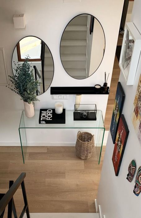 2 espelhos zara home em metal preto