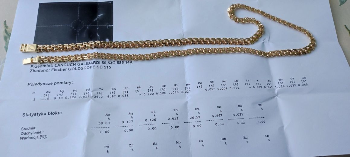 Złoty łańcuszek, galibardii, złoto,585,LV, Boss,BMW,Mercedes,14k,Mk,cc