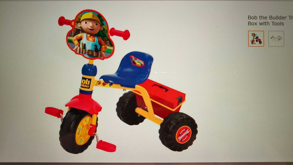 Rowerek trójkołowy marki "Bob Budowniczy"