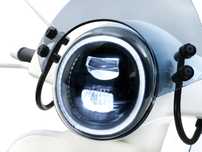 Przód Lampa Reflektor LED Moto Nostra Vespa GTS Soczewki Oring Black
