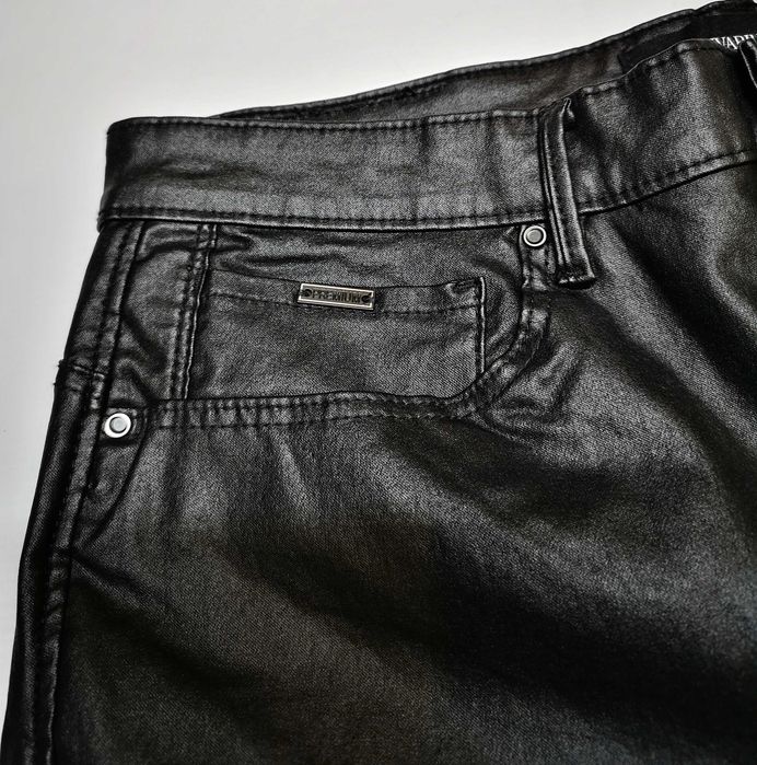 Джинсы Stradivarius эффект кожи 18 petite PUSH UP Англия new