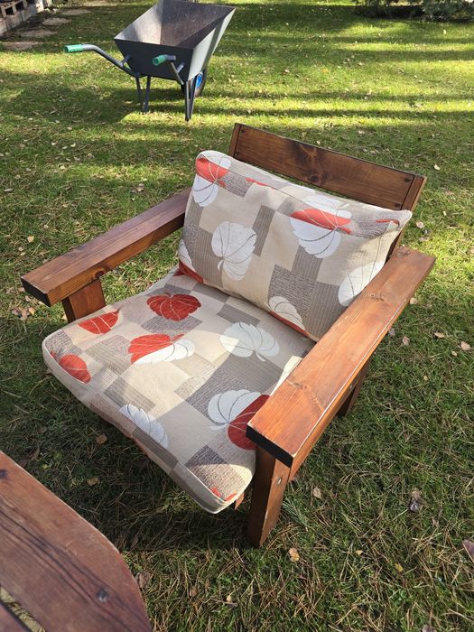 meble ogrodowe drewniane - zestaw