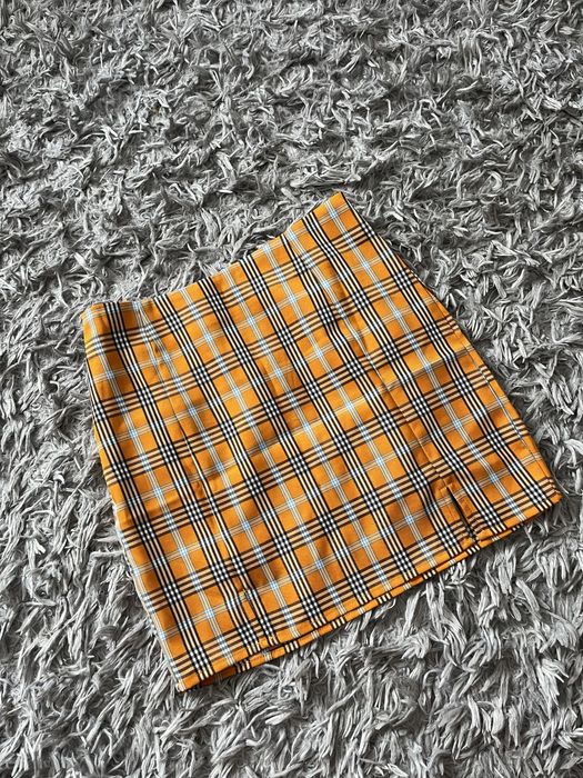 spódniczka mini w kratkę żółta vintage y2k opium swag alternative basi