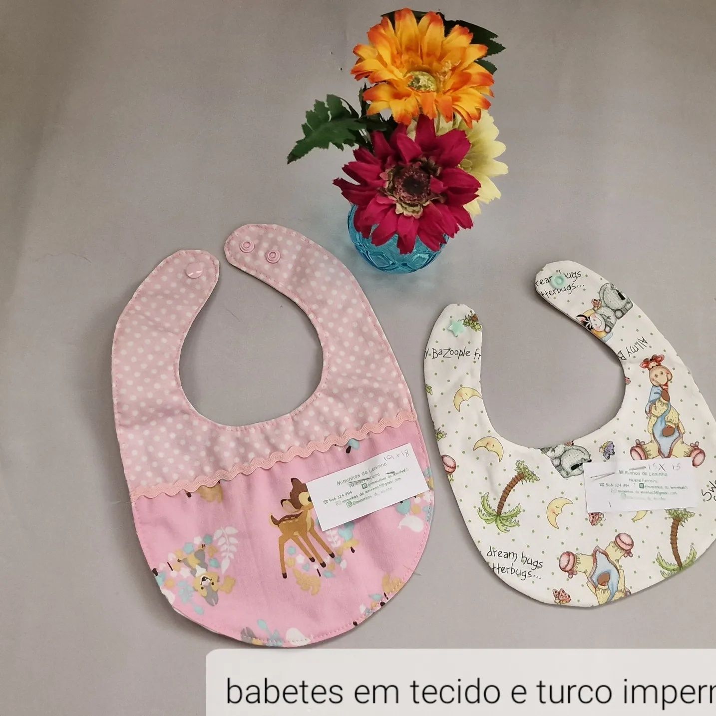 Babetes vários padrões, modelos e tamanhos