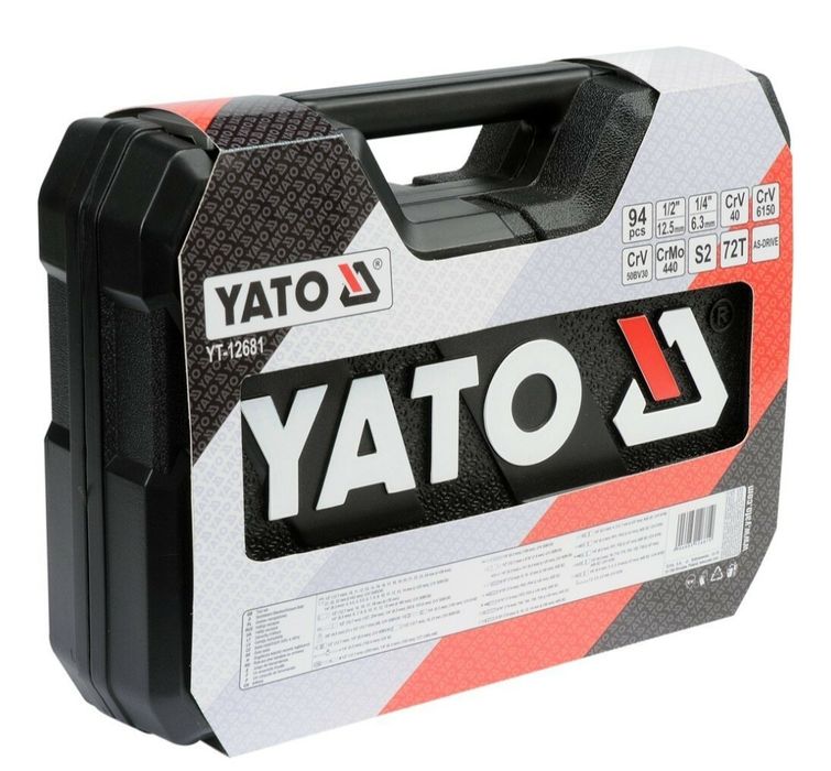 Zestaw narzędzi kluczy nasadowych Yato yt-12681, 94 elementy
