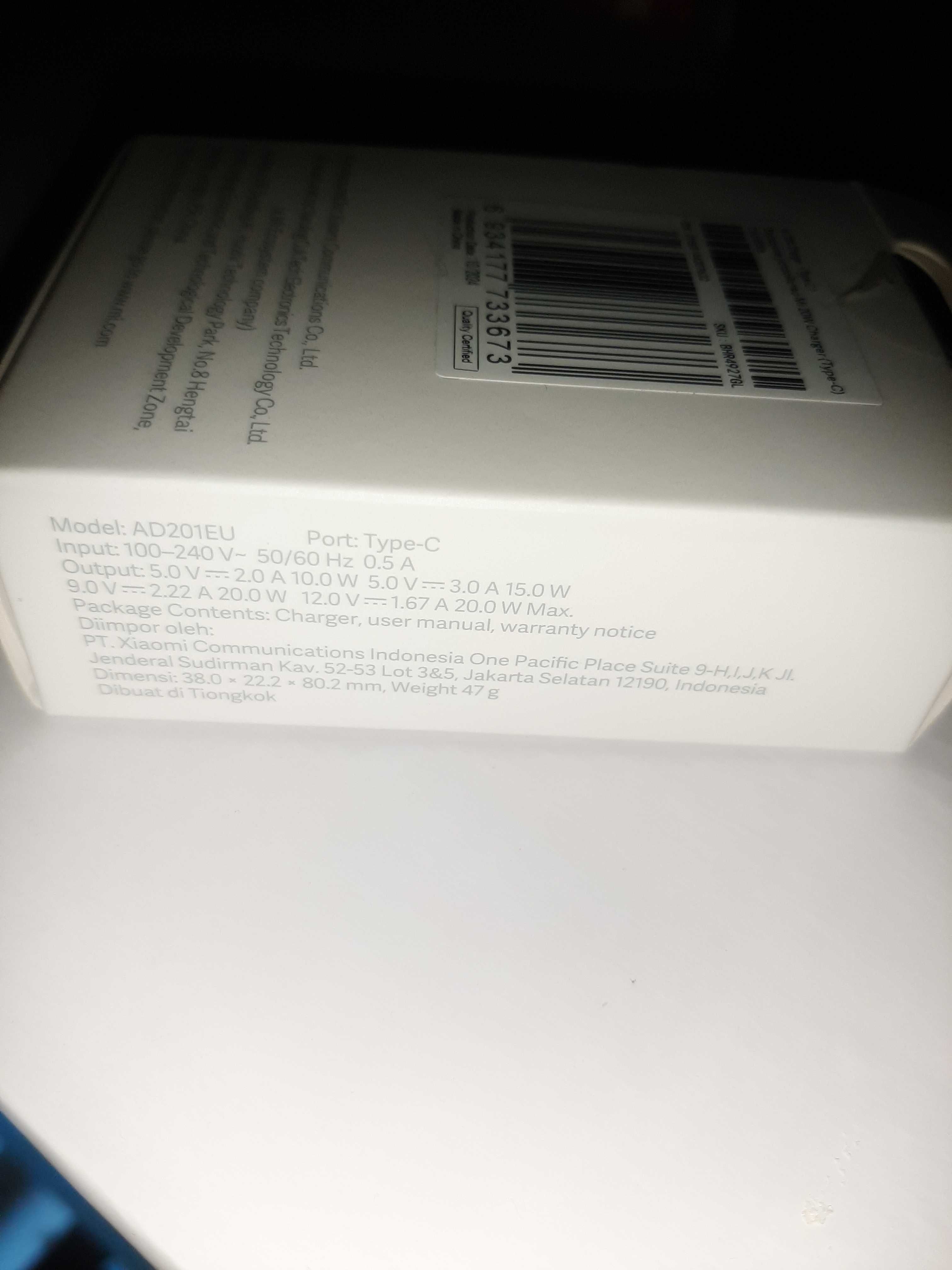 Carregador original Xiaomi