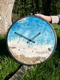 Zegar ścienny duży 50 cm żywica epoksydowa
