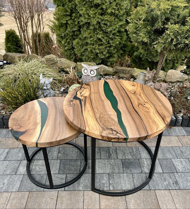 Stoliki kawowe z żywicą