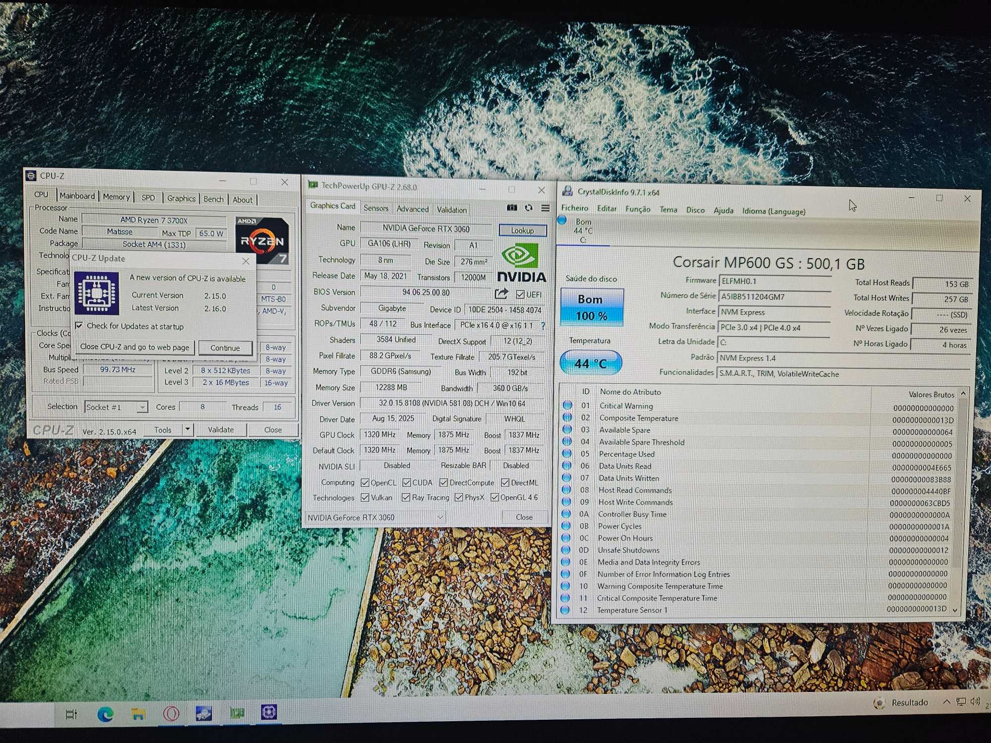 PC c/ ryzen 7 e gtx 3060