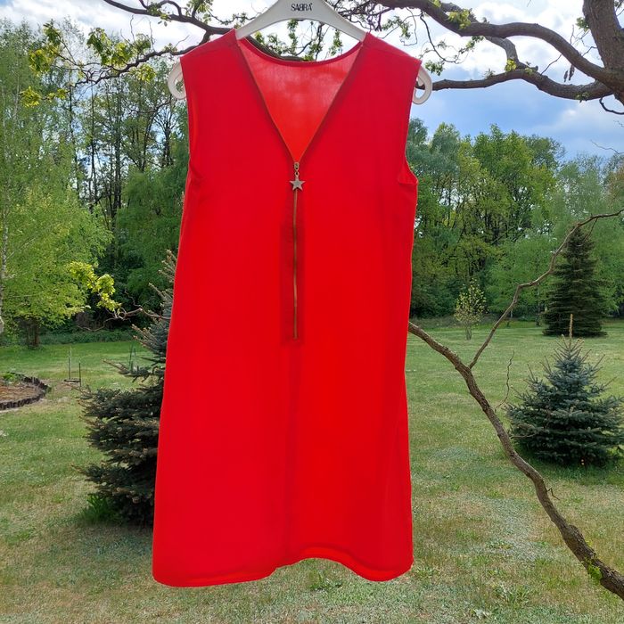 Tunika w kolorze czerwonej pomarańczy, Mohito rozmiar 36