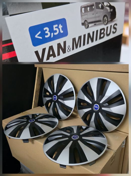 Pack 4 Tampões Auto-caravana / Carrinha Fiat 15" - Novos