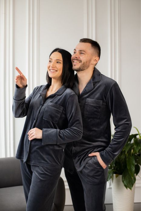 Чоловіча піжама велюрова/ тепла піжама чоловіча