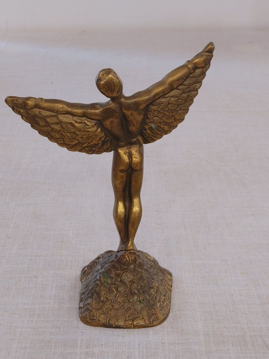 Mosiężny IKAR figura z mosiądzu skrzydła mężczyzna figurki retro
