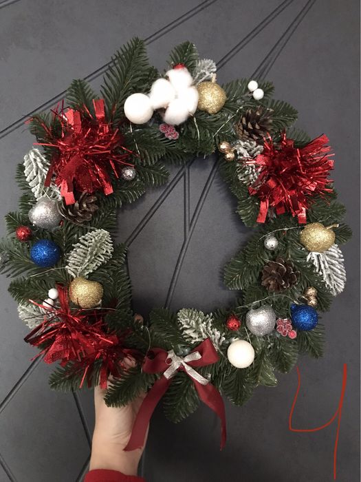 Новорічні віночки ,Різдвяні віночки для свят створені власноруч