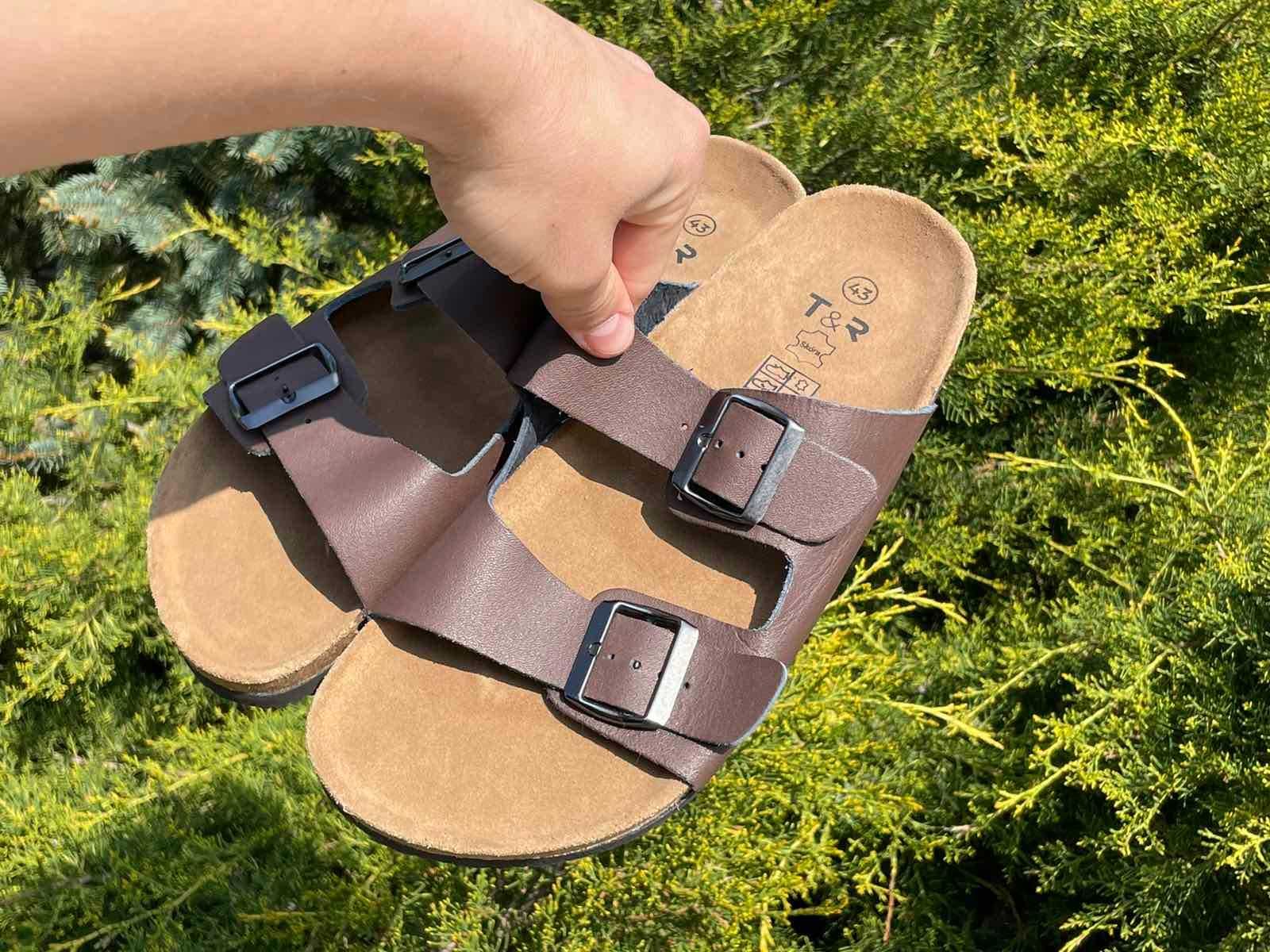 Шлепанцы Tom&Rose сланцы тапочки шлепки кожа вьетнамки Birkenstock