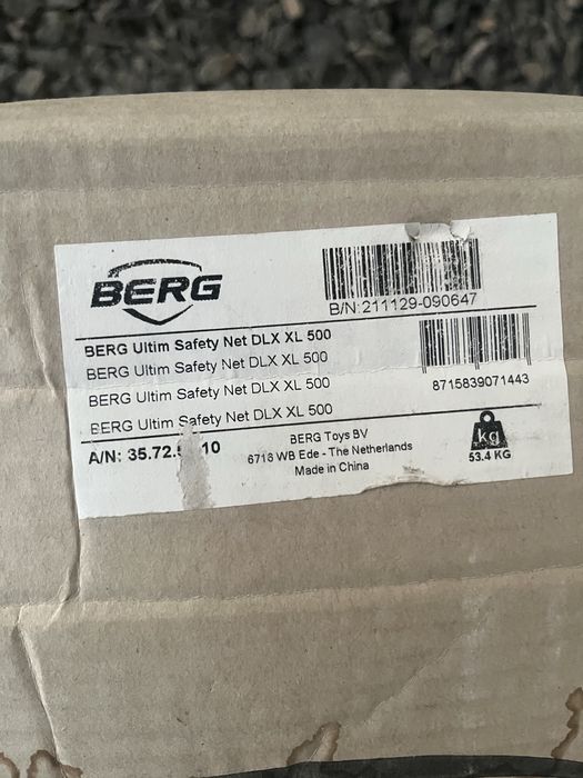 berg ultim safety net dlx xl 500 trampolina siatka