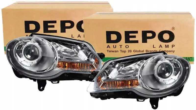 DEPO REFLEKTORY Lampy przód VW TOURAN 06-10 LIFT Lewa Prawa komplet