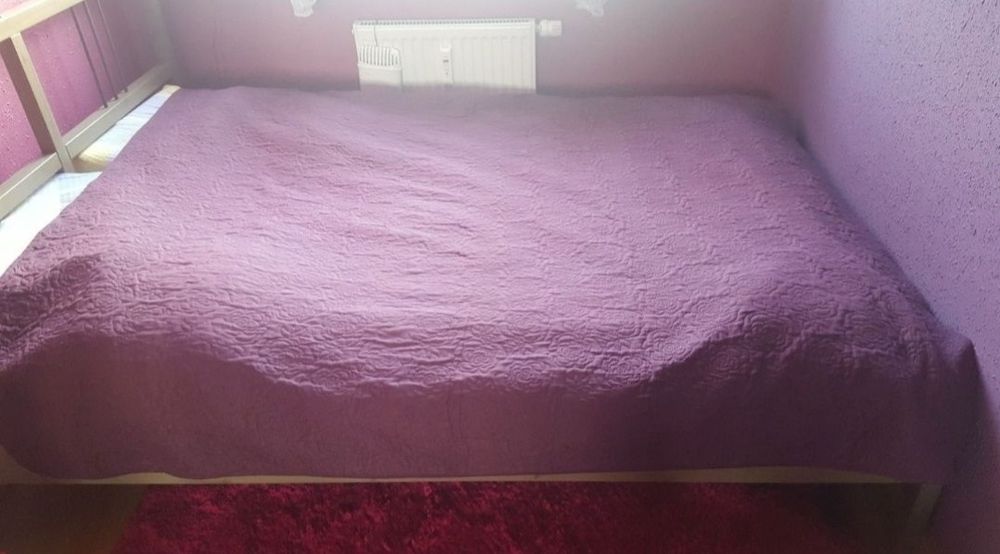 Narzuta fioletowa ok 170x200 cm