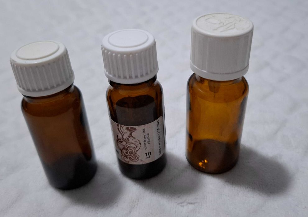 Szklane buteleczki po olejkach itp. 10ml, mix, 3szt. (Kreatywne, Szkło