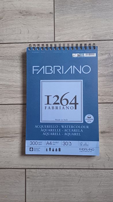 Скетчбук А4 Fabriano 1264 для акварелі