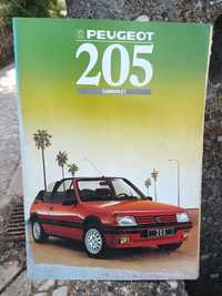 Flyer desdobrável original peugeot 305 cj cabriolet 1988