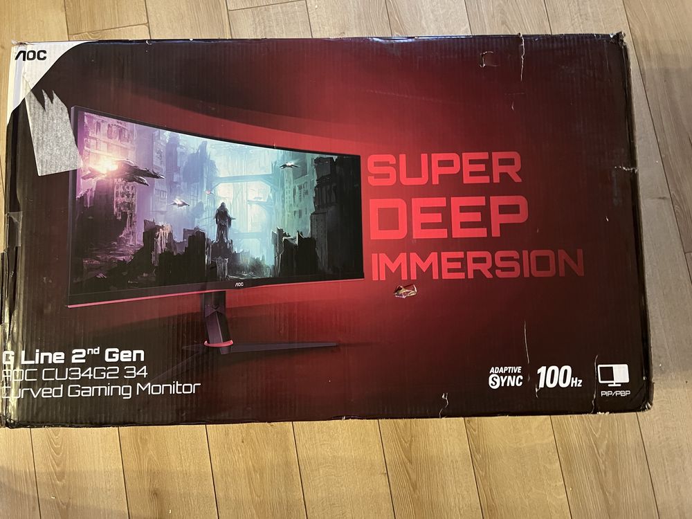 Monitor AOC CU34G2 Curved 34 cali 3440 x 1440 FreeSync NOWY Okazja
