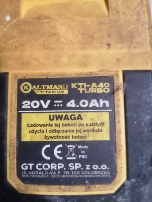 Kaltmann wiertarko wkrętarka + szlifierka kątowa