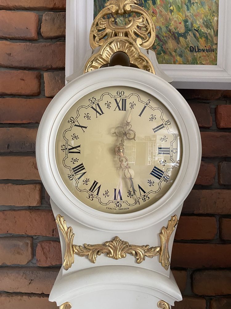 Mała Szwedzka Mora stylizowany zegar stojący antyk