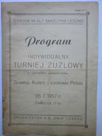 Programy żużlowe -Unia 61 Polska Szwecja 1957 Unikaty Rybnik