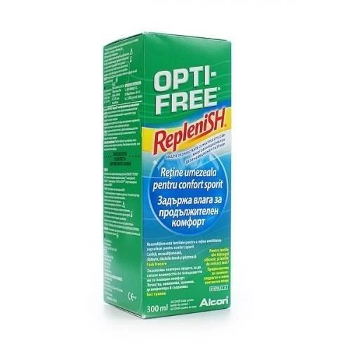 Nowe Plyn do soczewek kontaktowych Opti Free Replenish 2 x 300 ml