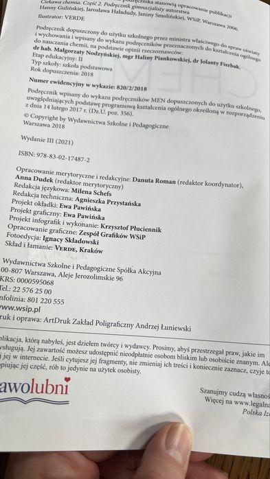 Podręcznik ciekawa chemia klasa 8