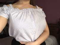 Camisola azul, top