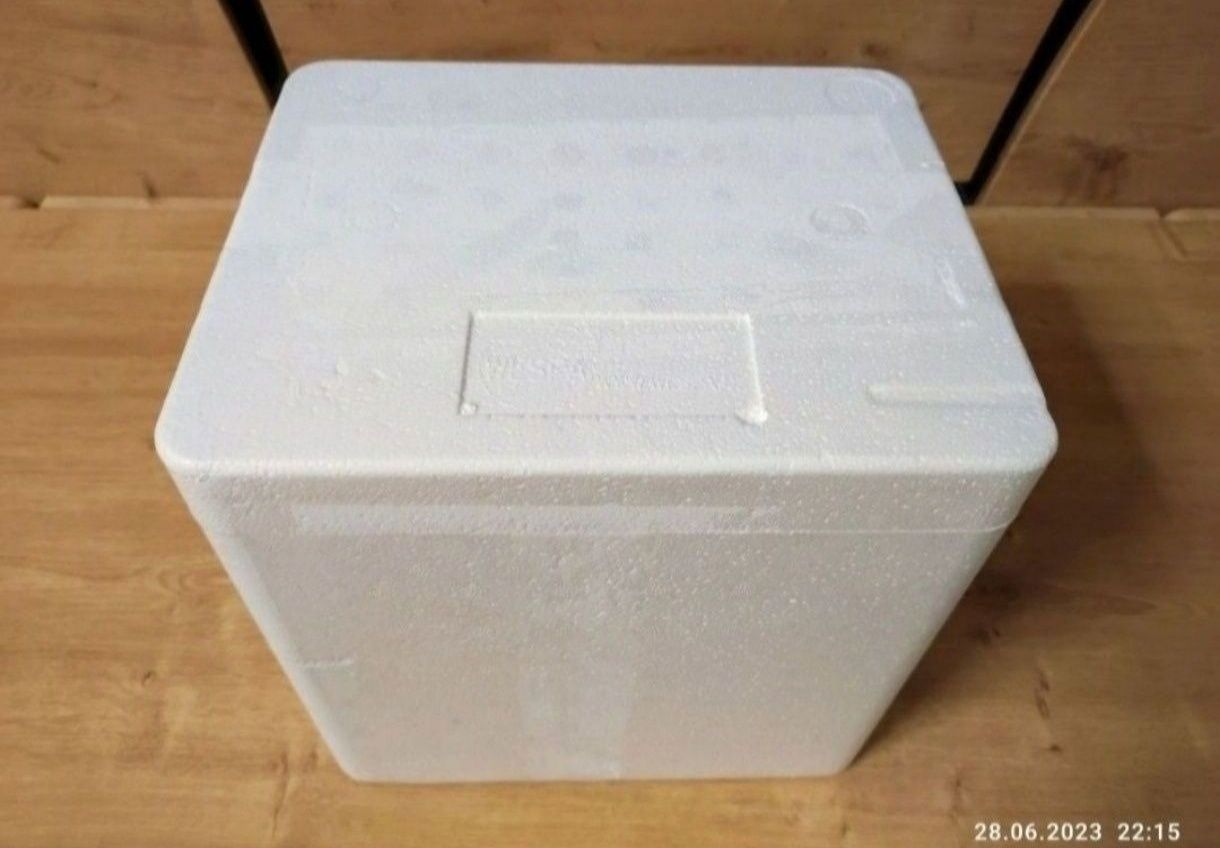 2 szt. Styrobox pojemnik styropianowy izotermiczny 28x23x28 + 4 wkłady