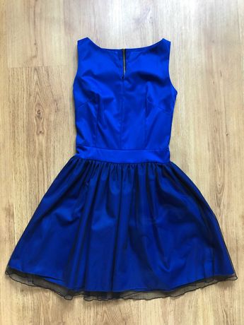 Kobaltowa sukienka koktajlowa