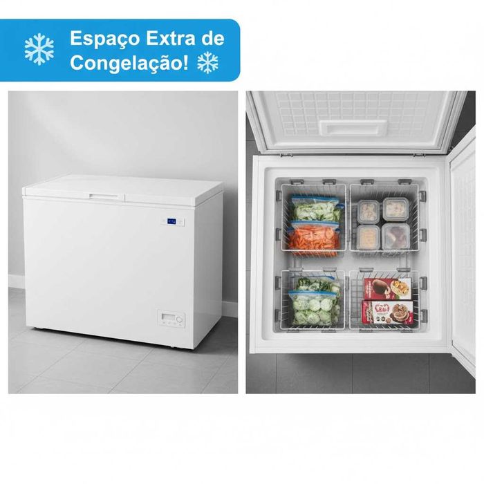 Arca Congeladora Grande Capacidade- Espaço Extra de Congelação!